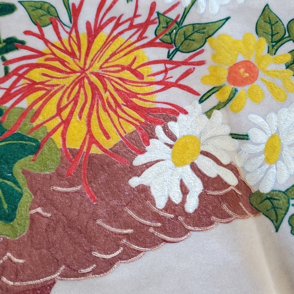 Vintage Hand Painted Floral Basket Painting - Picture 6 of 7